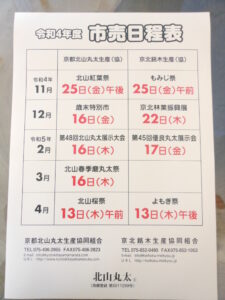 令和4年度　市売り日程